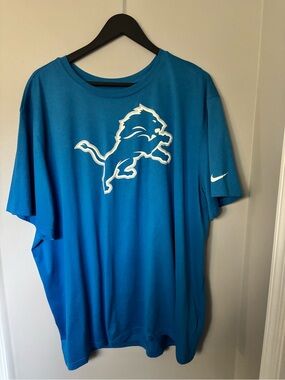 Nike Men’s B & T Detroit Lions Blue Short Sleeve-  Size: 3XL